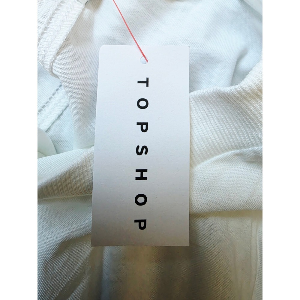 Topshop Mens‎ S  White Relaxed  Short Sleeve Cotton T-Shirt *Makeup Spots* NWT - Picture 9 of 13